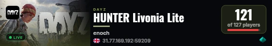 HUNTER Livonia Lite live status badge