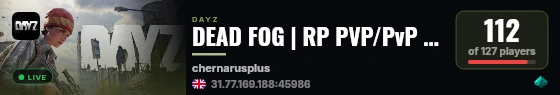 DEAD FOG | RP PVP/PvP discord.gg/deadfog 1pp live status badge