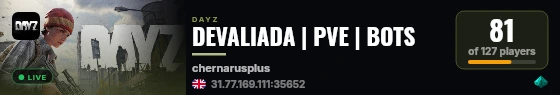 DEVALIADA | PVE | BOTS live status badge