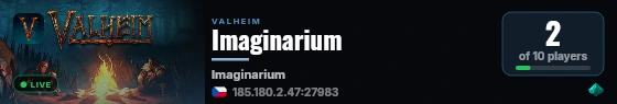 Imaginarium live status badge