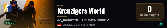 Kreuzigers World live status badge