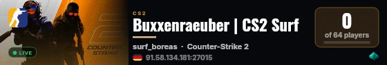 Buxxenraeuber | CS2 Surf live status badge