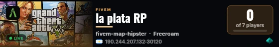 la plata RP live status badge