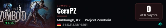 CeraPZ live status badge