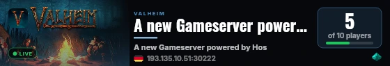 A new Gameserver powered by Host-Unlimited.de live status badge