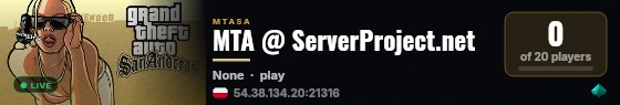 MTA @ ServerProject.net live status badge