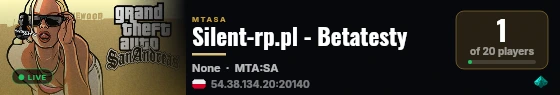 Silent-rp.pl - Betatesty live status badge