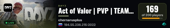 Act of Valor | PVP | TEAMPLAY | MILSIM live status badge