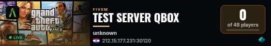 TEST SERVER QBOX live status badge