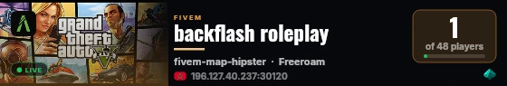 backflash roleplay live status badge