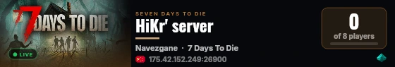 HiKr' server live status badge