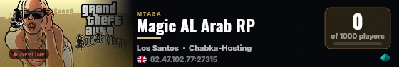 Magic AL Arab RP live status badge