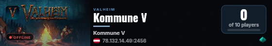 Kommune V live status badge