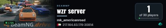 wzr server live status badge