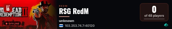 RSG RedM live status badge