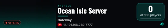 Ocean Isle Server live status badge