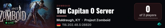 Tou Capitan O Server live status badge