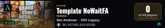 Template NoWaitFA live status badge