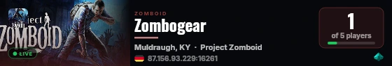 Zombogear live status badge