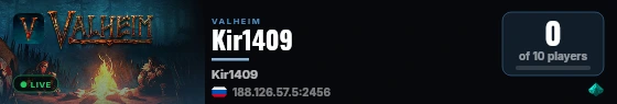Kir1409 live status badge