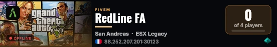 RedLine FA live status badge