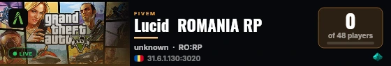 Lucid  ROMANIA RP live status badge