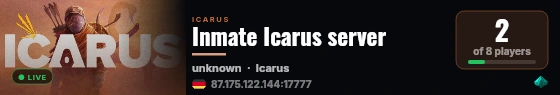 Inmate Icarus server live status badge