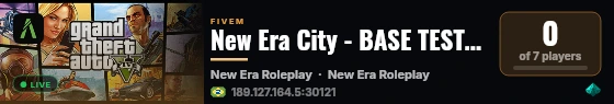 New Era City - BASE TESTE ! live status badge