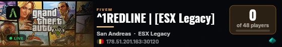 ^1REDLINE | [ESX Legacy] live status badge