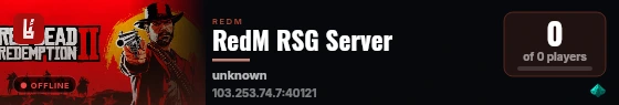 RedM RSG Server live status badge