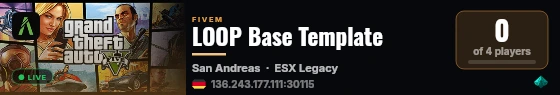 LOOP Base Template live status badge