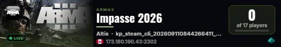 Impasse 2026 live status badge