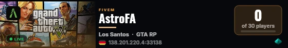 AstroFA live status badge