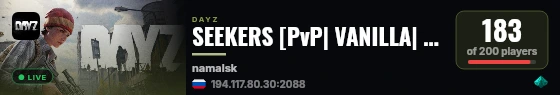 SEEKERS [PvP| VANILLA| LOOT| ] live status badge