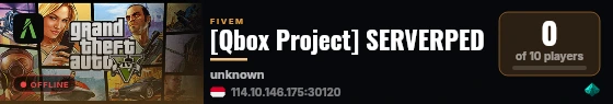 [Qbox Project] SERVERPED live status badge