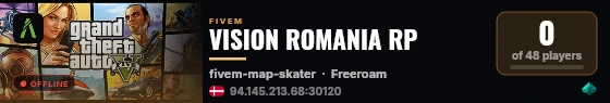 VISION ROMANIA RP live status badge