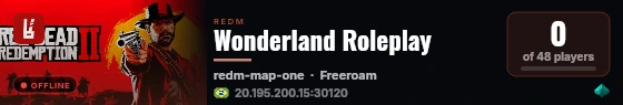 Wonderland Roleplay live status badge