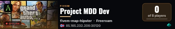 Project MDD Dev live status badge