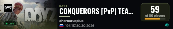 CONQUERORS [PvP| TEAM| ] live status badge