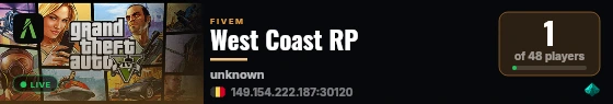 West Coast RP live status badge