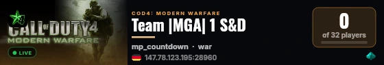 Team |MGA| 1 S&D live status badge