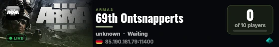 69th Ontsnapperts live status badge
