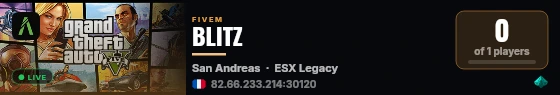 BLITZ live status badge