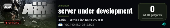 server under development live status badge