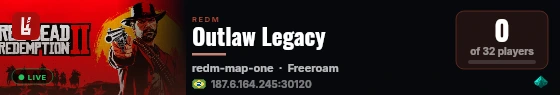 Outlaw Legacy live status badge