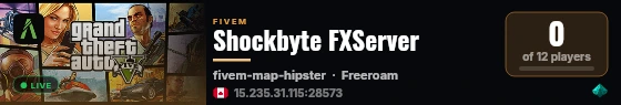 Shockbyte FXServer live status badge