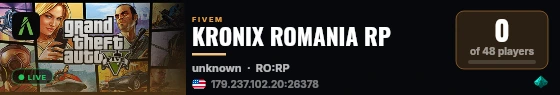 KRONIX ROMANIA RP live status badge