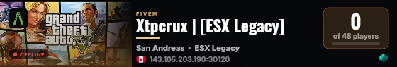Xtpcrux | [ESX Legacy] live status badge