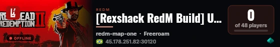 [Rexshack RedM Build] UmbralesDEV live status badge