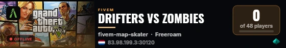 DRIFTERS VS ZOMBIES live status badge